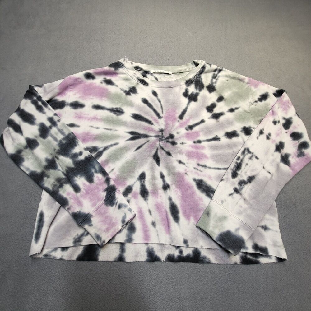 Ava And Esme Cropped Sweatshirt Womens M Tye Dye Pullover Long Sleeve